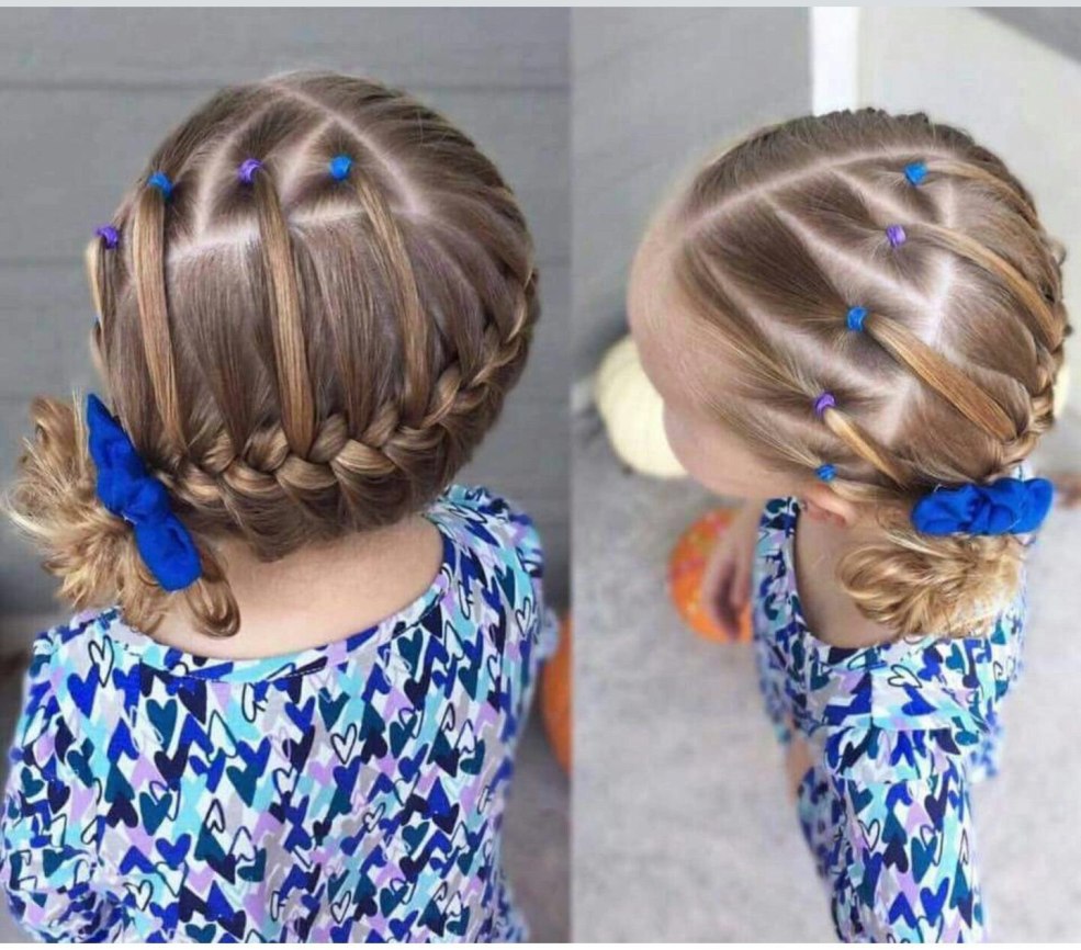 Coiffures des nattes à la maternelle