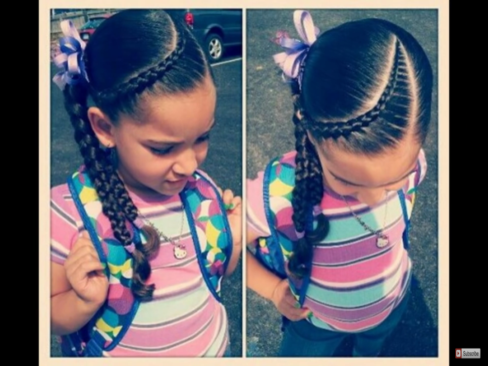 Coiffures avec afrocychiki pour les filles à la maternelle