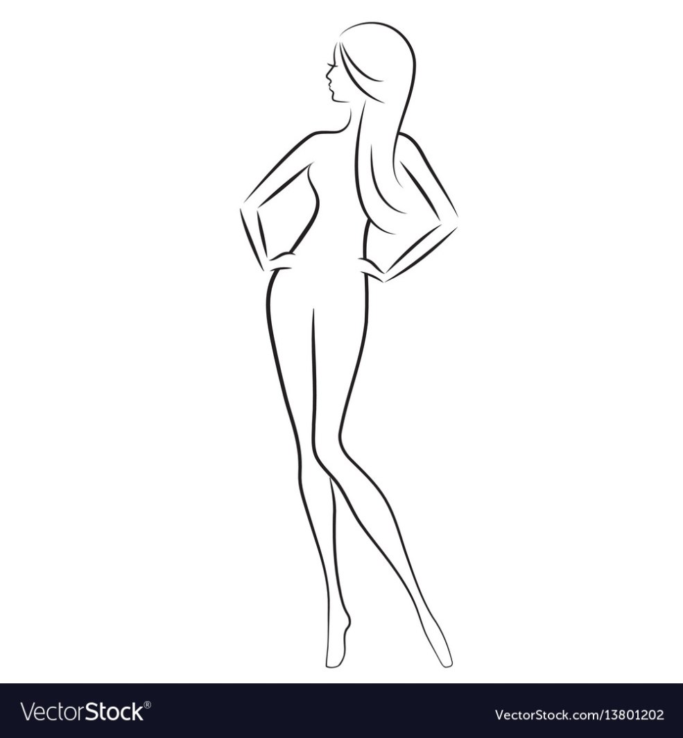 La silhouette d'une fille en lingerie rouge