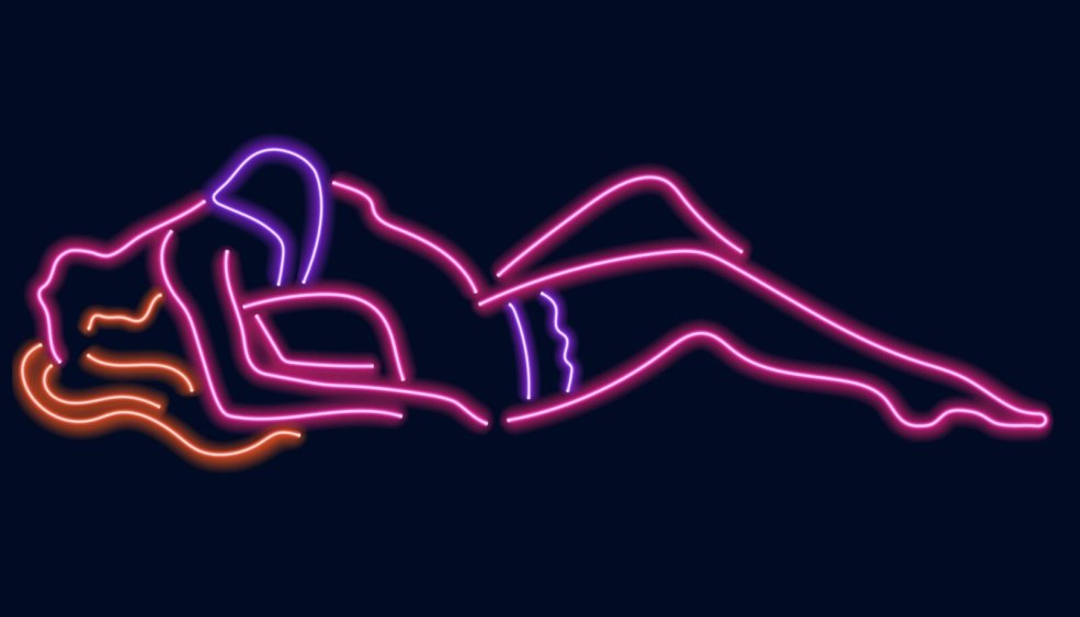 La silhouette d'une fille divisée