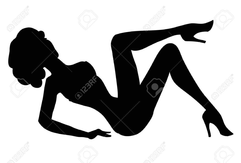 Collez sur la silhouette murale d'une femme