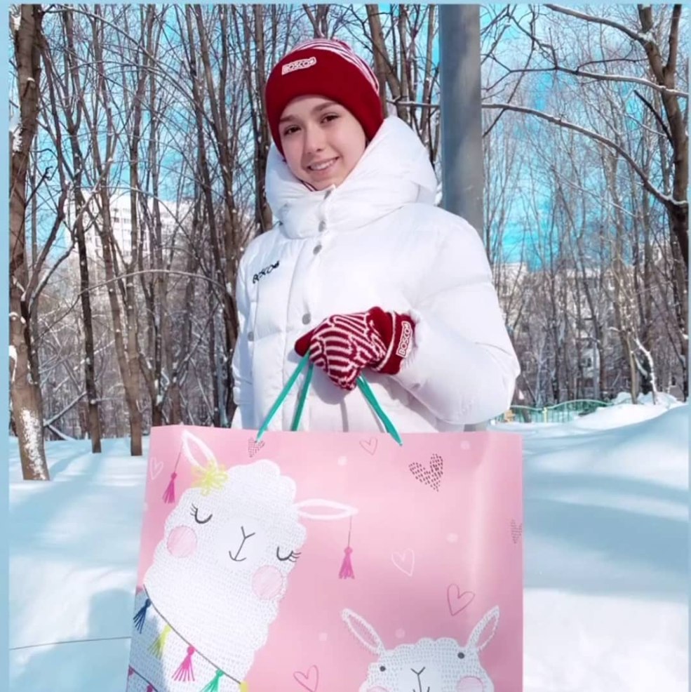 Kamila Valeva en hiver