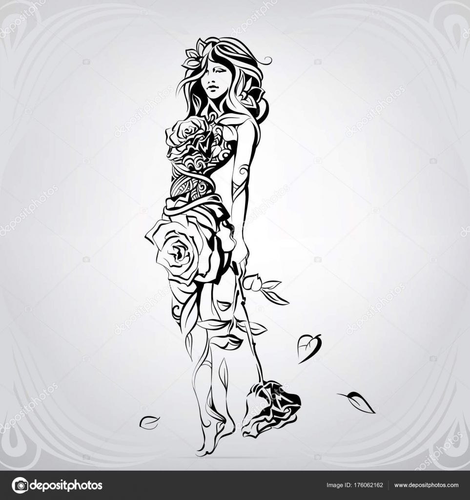 Les contours du corps d'une femme