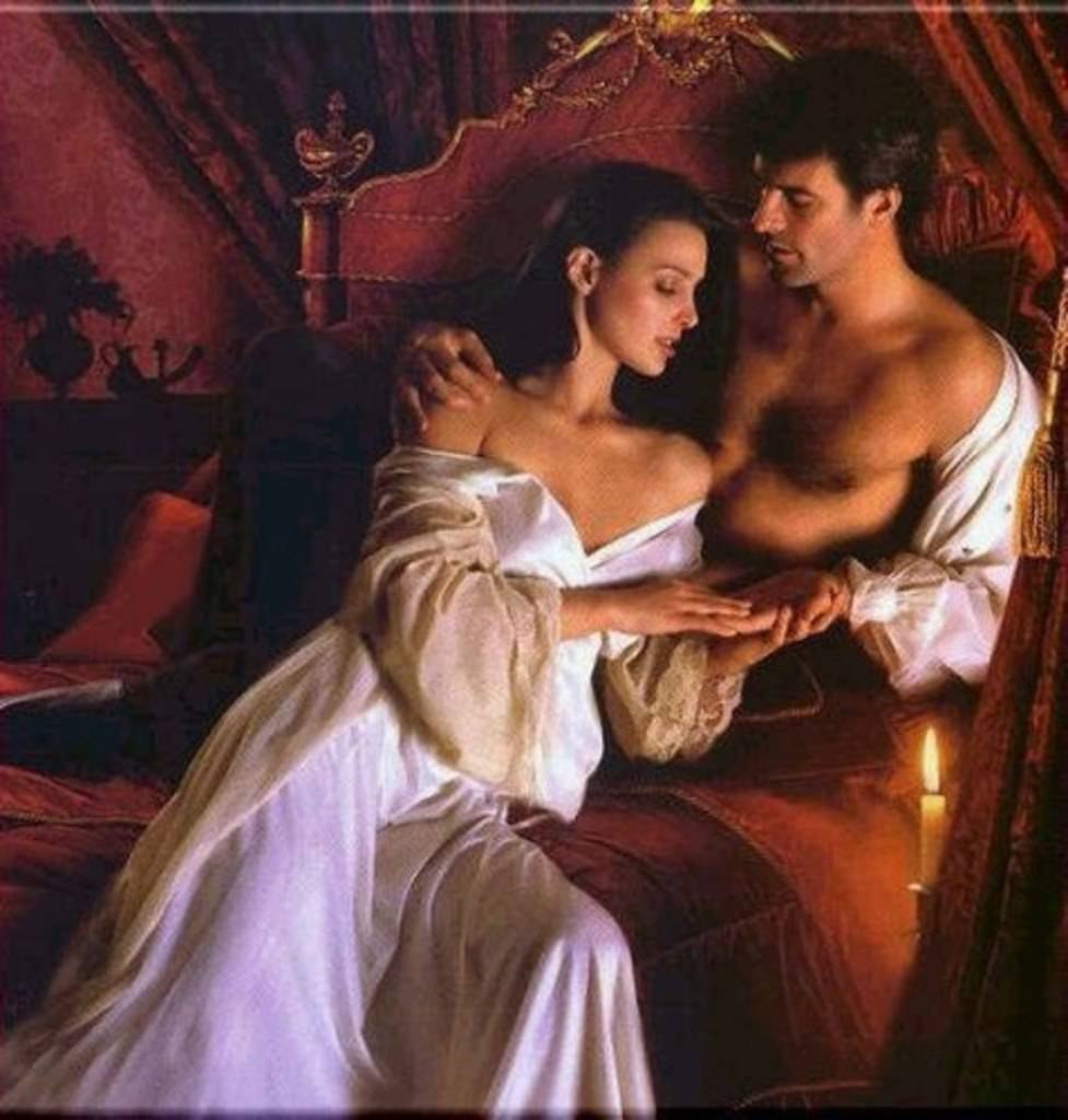 Homme et femme au lit