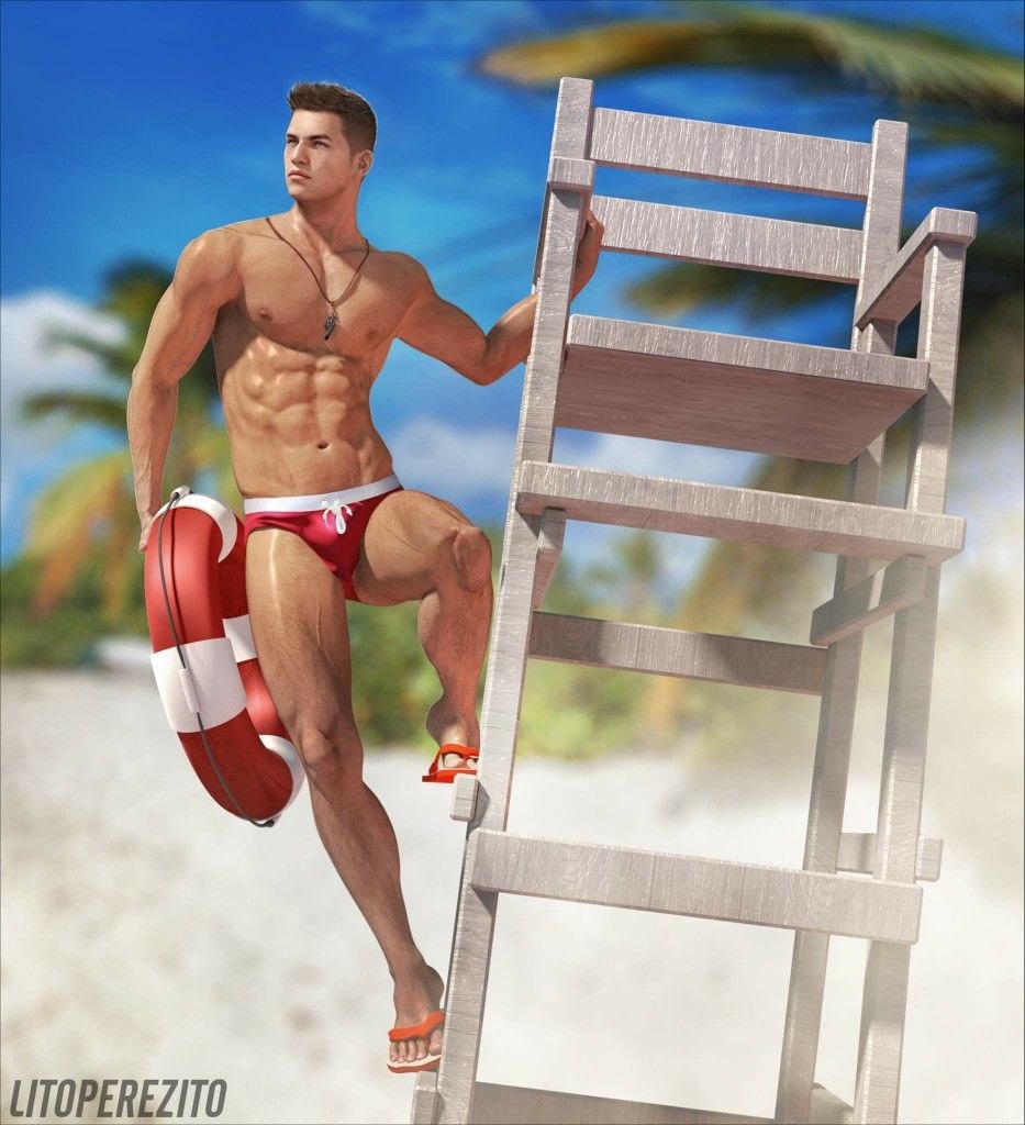 Beau mec sombre avec pré-