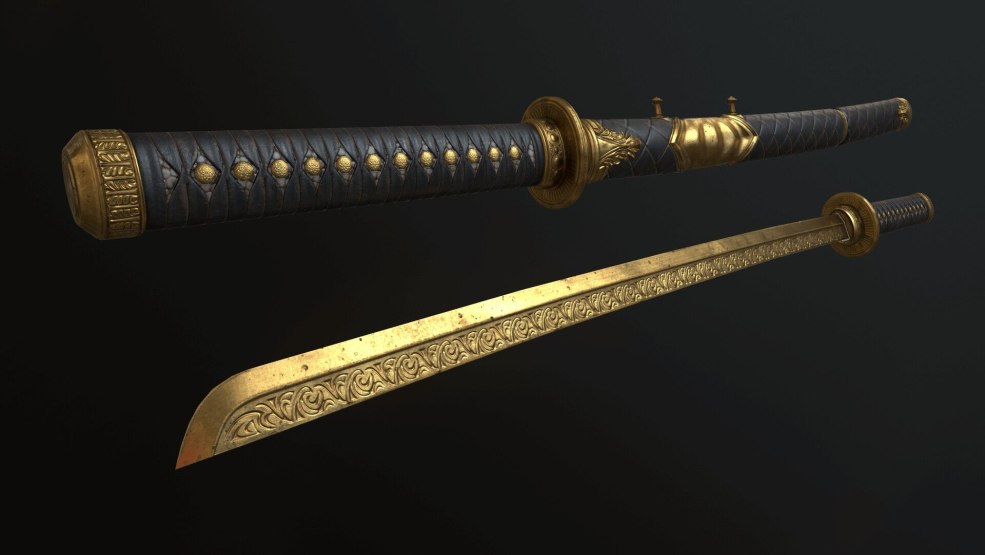 Skyrim Golden Katana