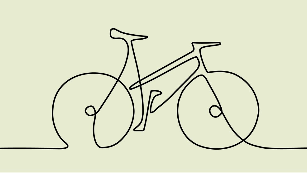 Dessin de vélo 1 ligne