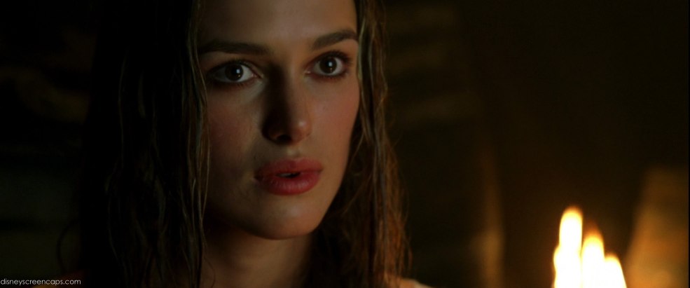 Pirates nus de Kira Knightley de la mer des Caraïbes