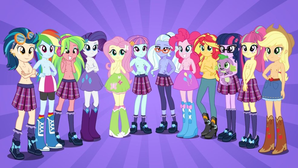Équipe de filles de poney