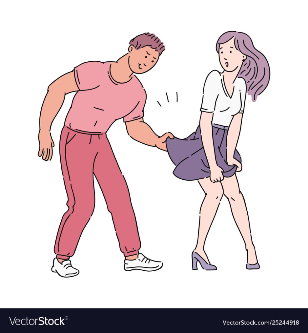 Traînant derrière la jupe