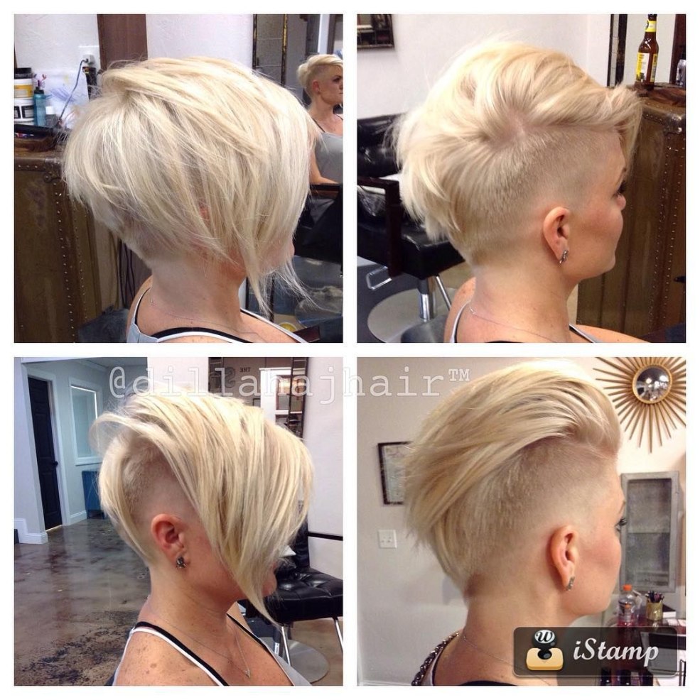 Coupe courte à faisceau de lutin avec une nuque rasée