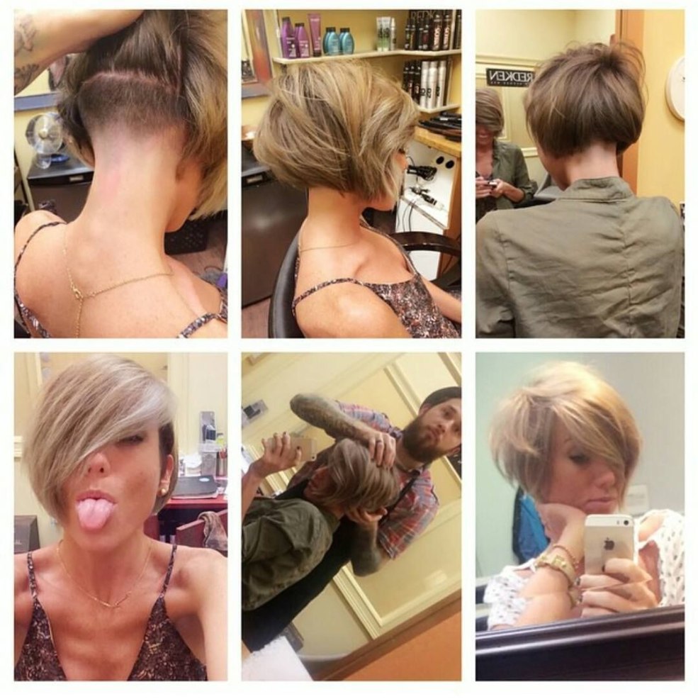 Coiffures courtes avec un dos rasé de la tête