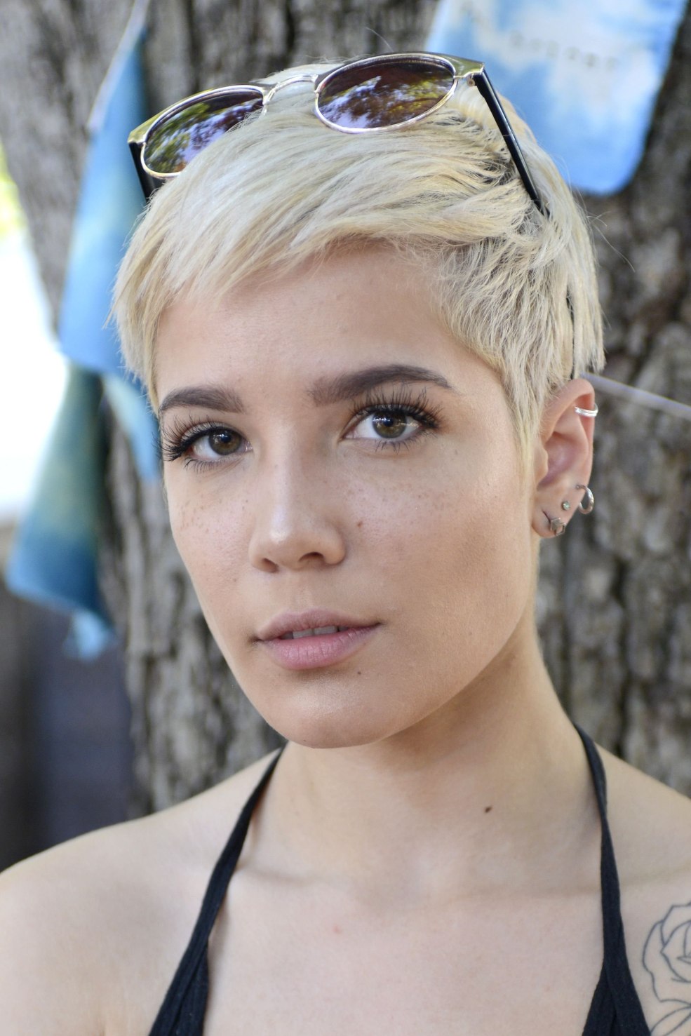 Cheveux courts halsey