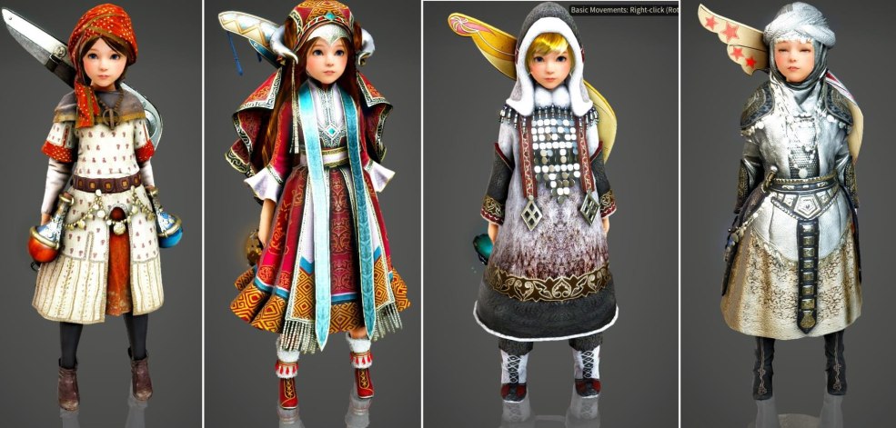 Costumes de shai du désert noir