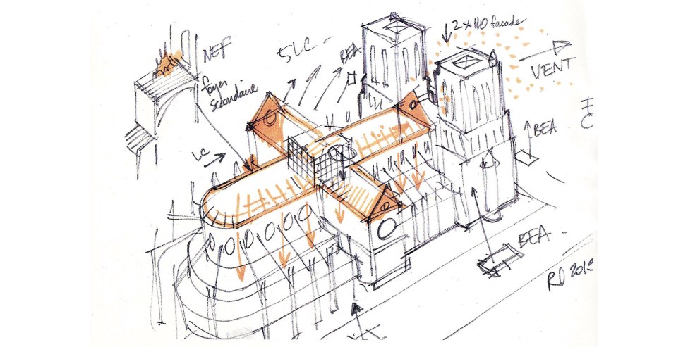 Cathédrale du schéma de la mère de Dieu Paris