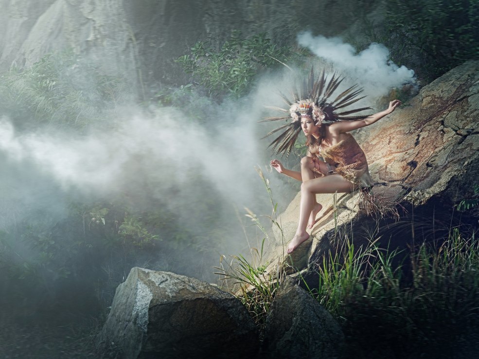 Fille dans la nature