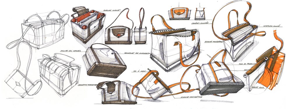 Croquis du développement des sacs