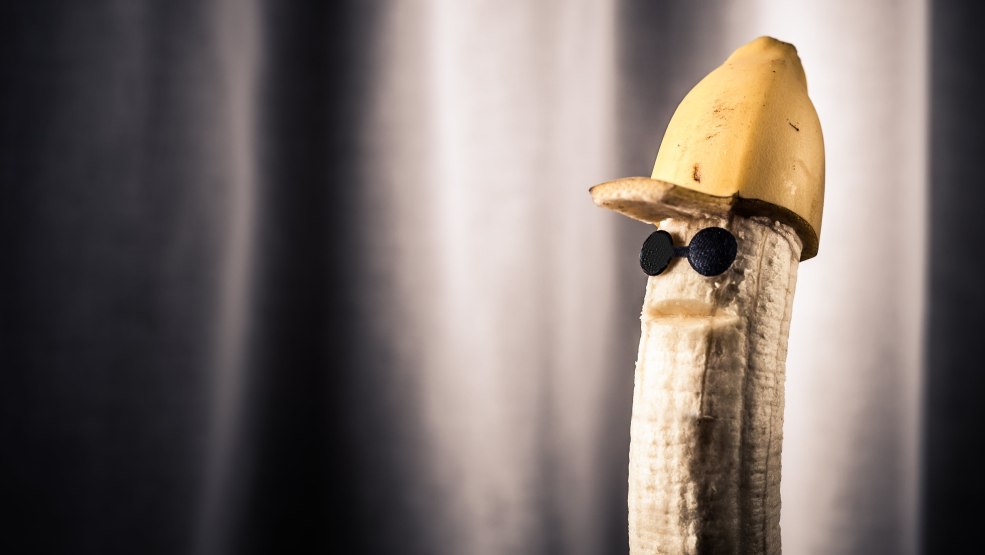 Banane sur une caméra large