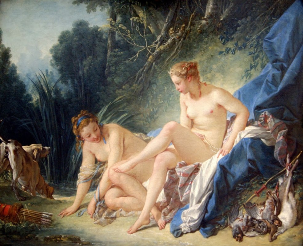 François Boucher Bathing Diana 1742