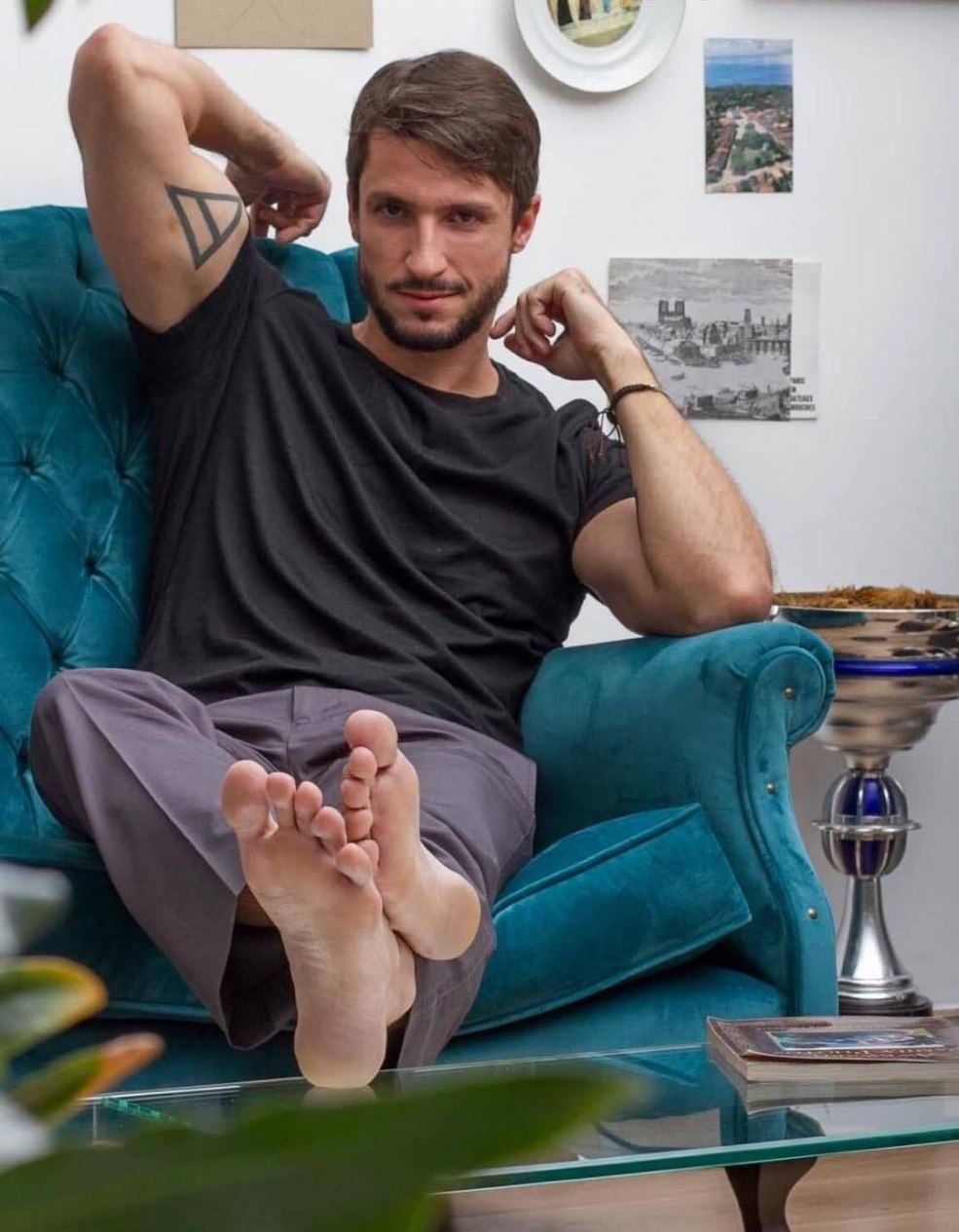 Hommes musculaires de rock mitchell