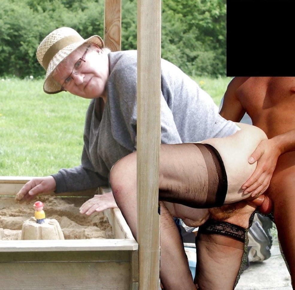 Vieilles femmes nues dans un lieu public