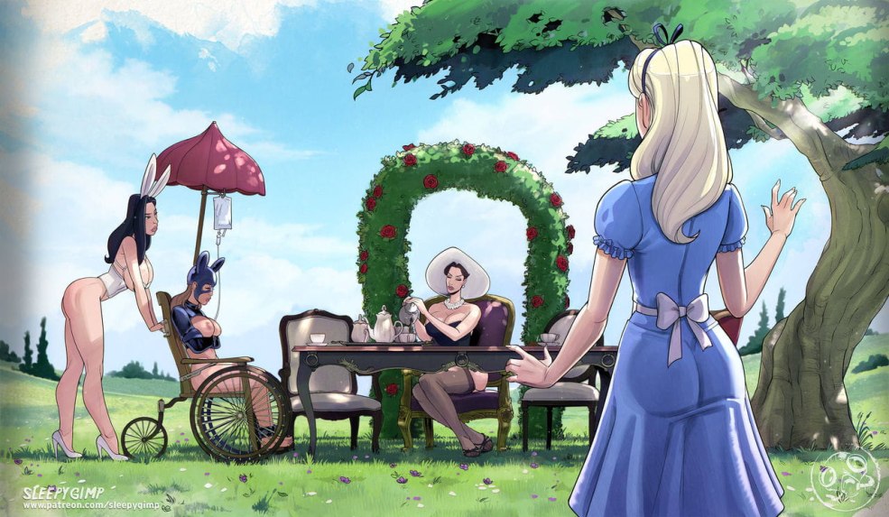 Alice Femjoy dans la salle de bain