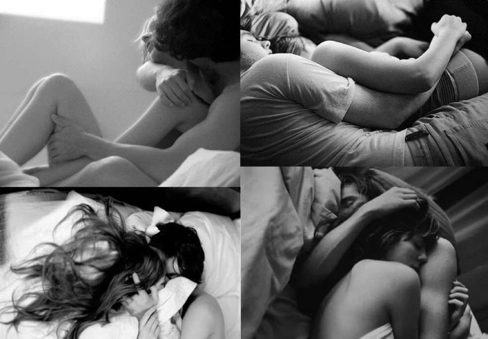 Des câlins avec un bien-aimé au lit