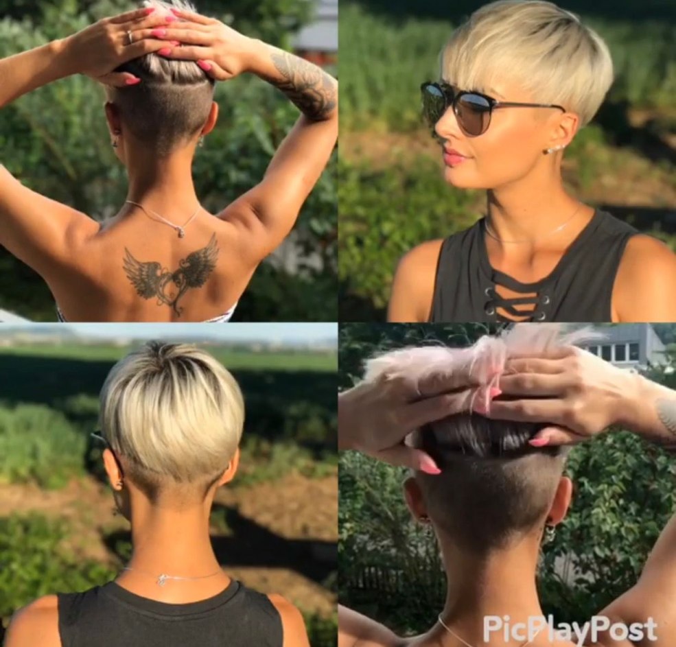 Coupe de cheveux de lutin avec un motif