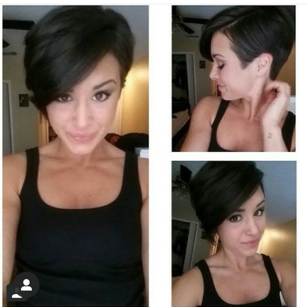 Pixie allongé avant et après coupe de cheveux