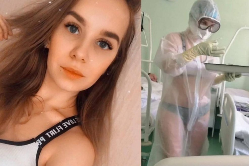 Tula infirmière Nadezhda Zhukov en maillot de bain