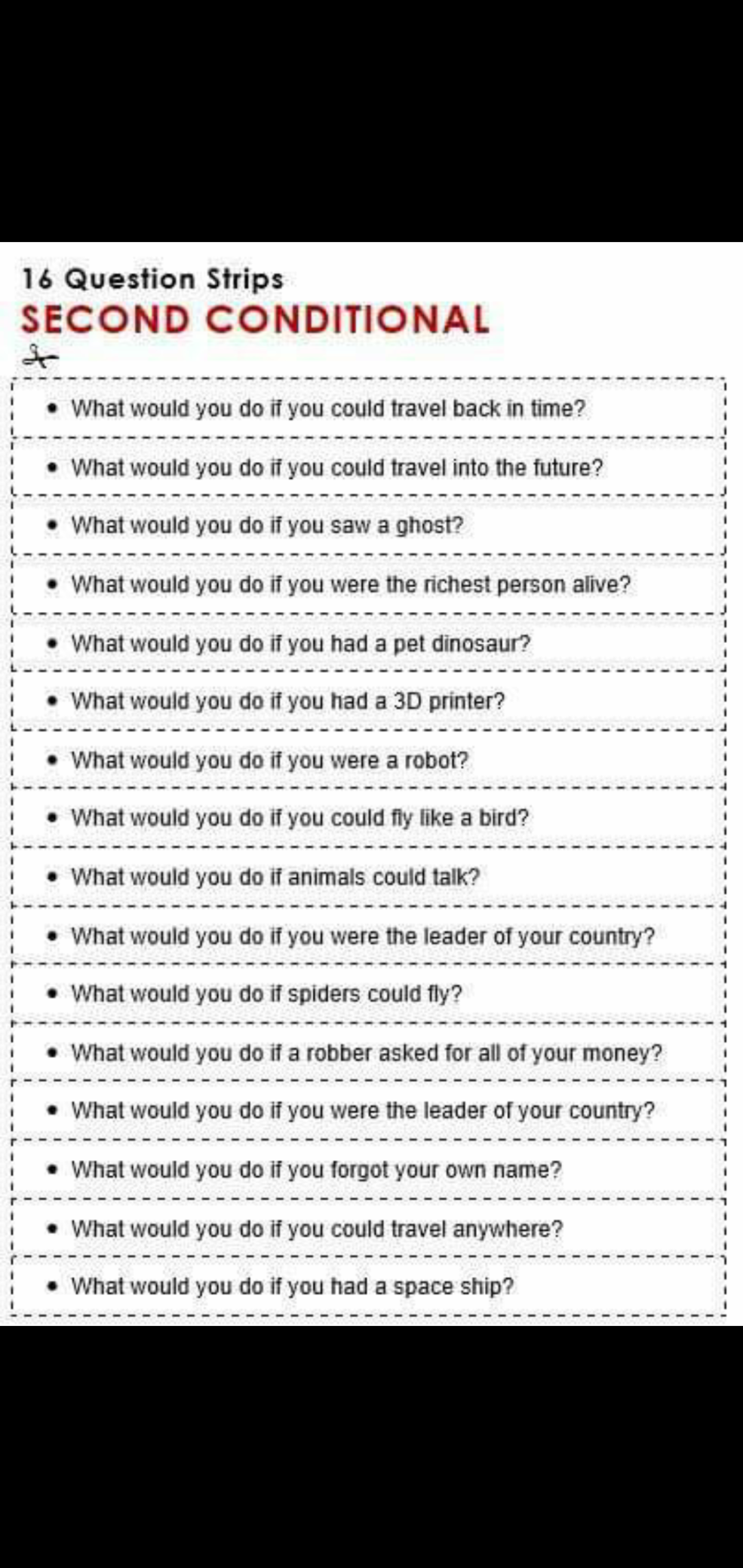 Questions de deuxième condition