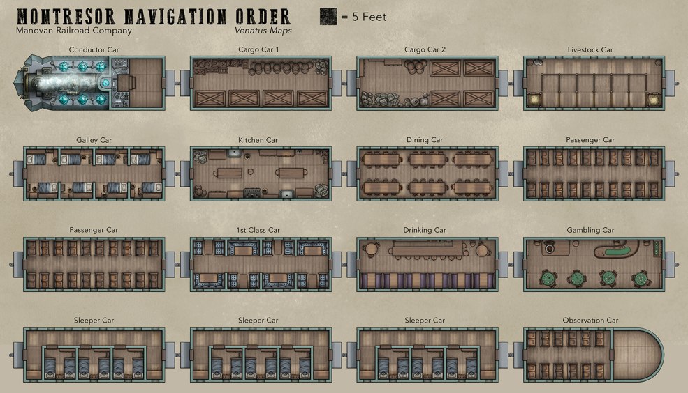 Carte MND du chariot de train