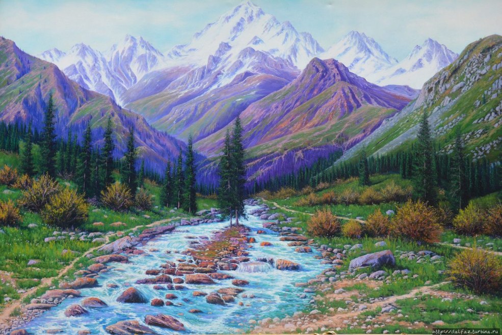 Images de l'huile de la montagne du Kirghizistan Jeti Oguz