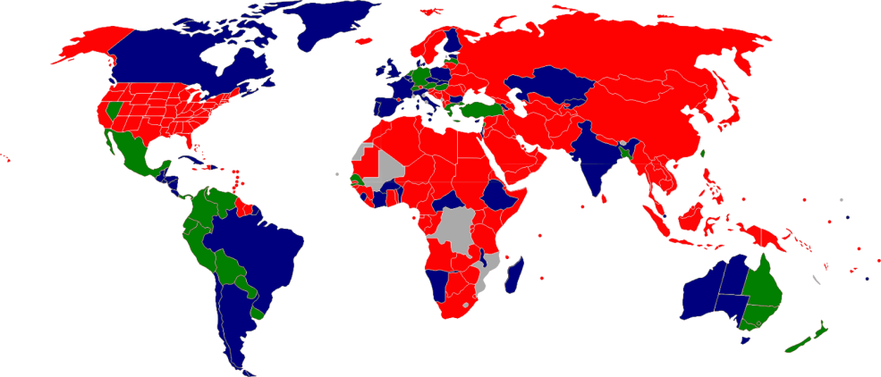 Pays où la prostitution est la carte légalisée