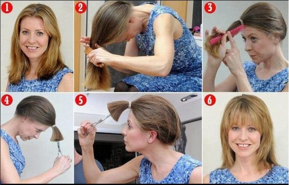 Coupe de cheveux en cascade pour lui-même
