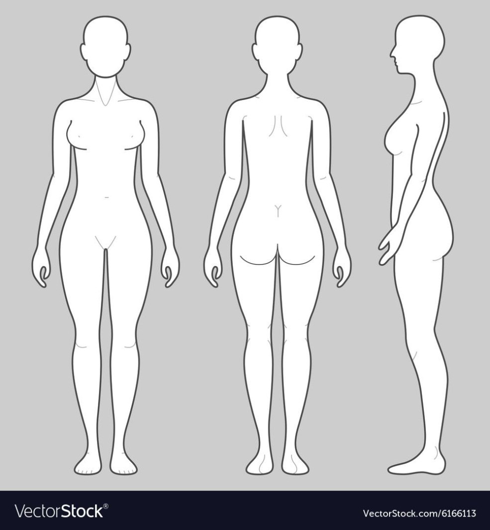 Le corps de la femme devant