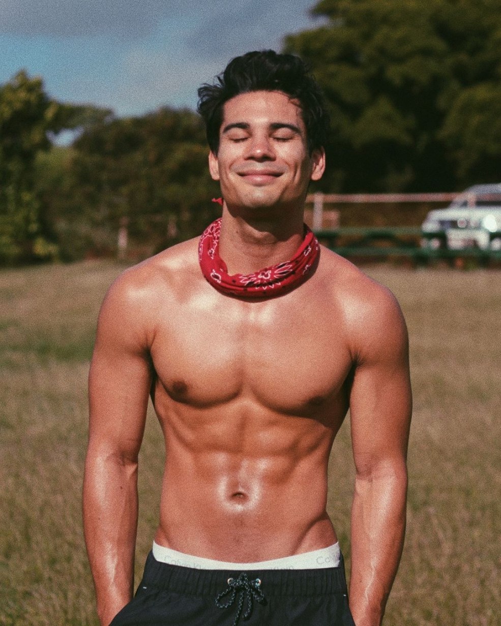 Torse masculin avec une presse