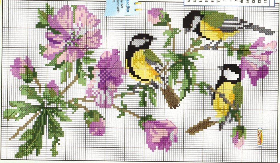 Broderie Sinichka avec un diagramme croisé