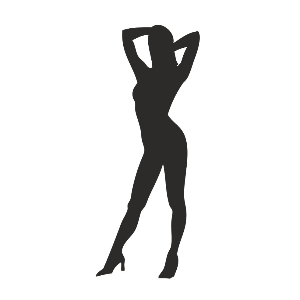 La silhouette d'une figure féminine