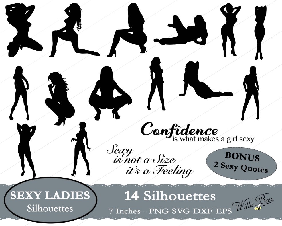 Silhouettes féminines de police