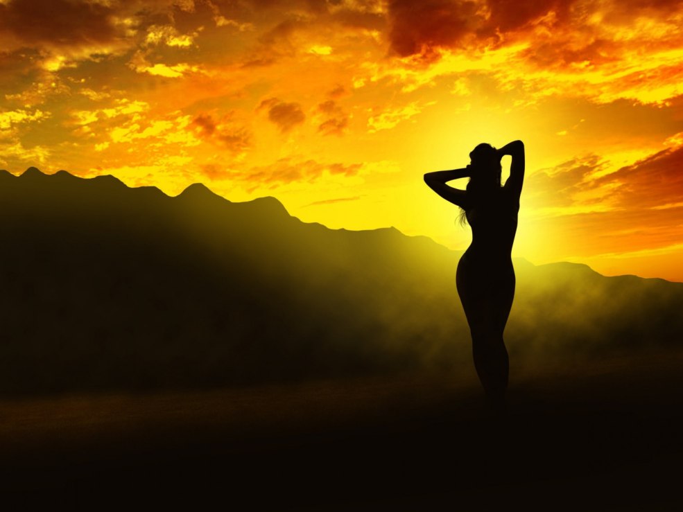 La silhouette de la fille du diable