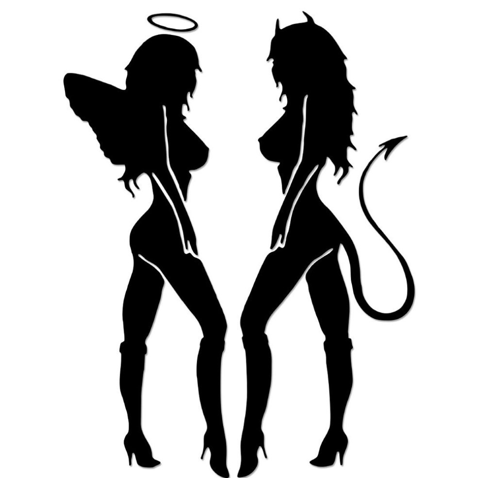 La silhouette du pochoir de la fille