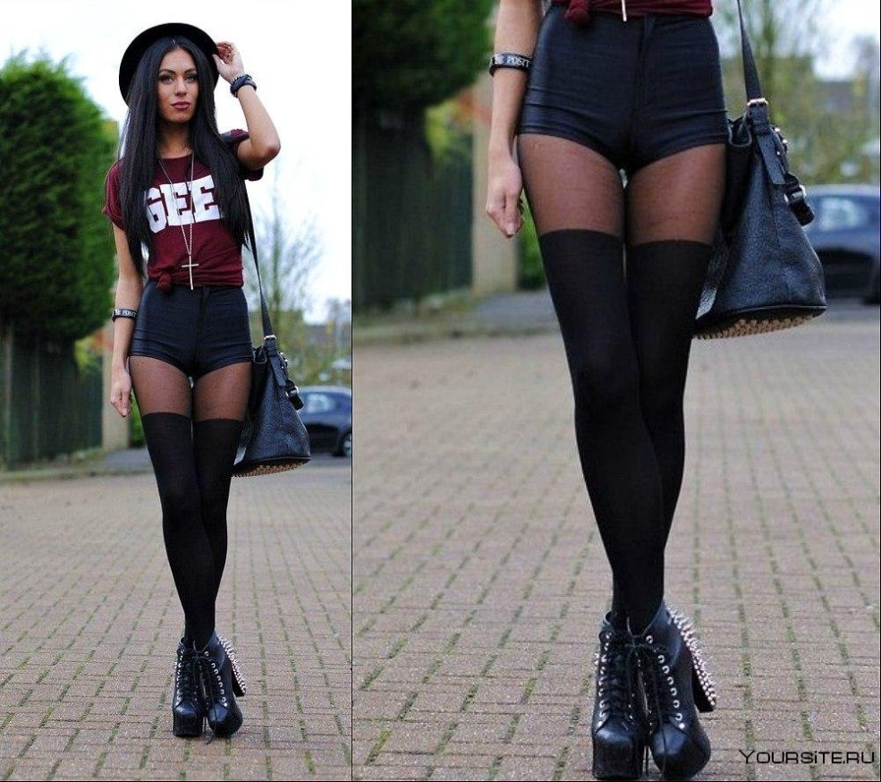 Shorts de collants noirs
