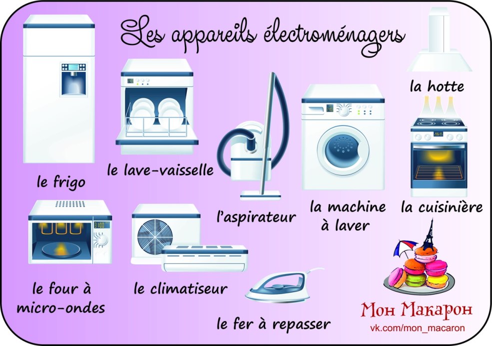 Appareils ménagers en français