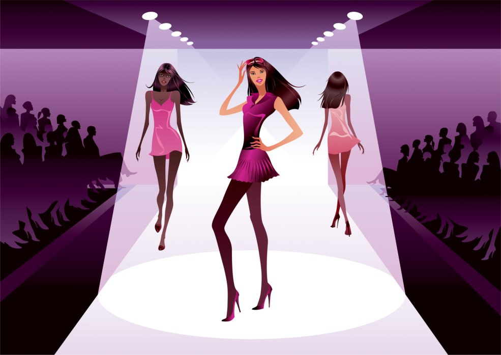 Silhouette du modèle sur le podium