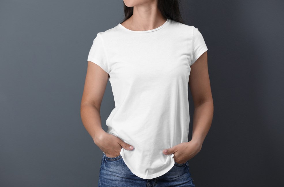 Mokap t -shirt femelle blanche
