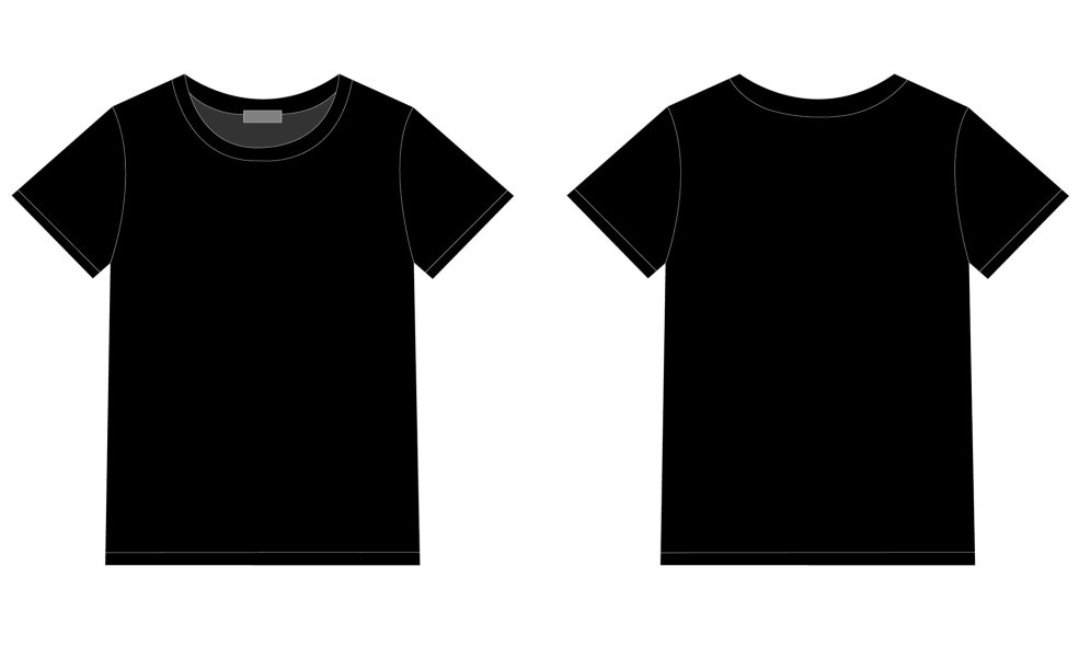 T-shirt à l'avant et à l'arrière