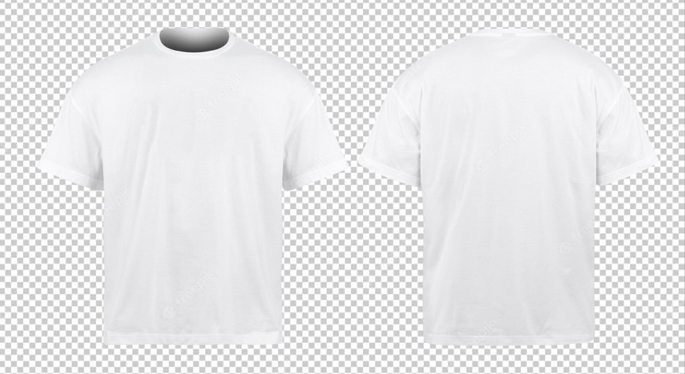 T-shirt blanc surdimensionné à l'avant et à l'arrière