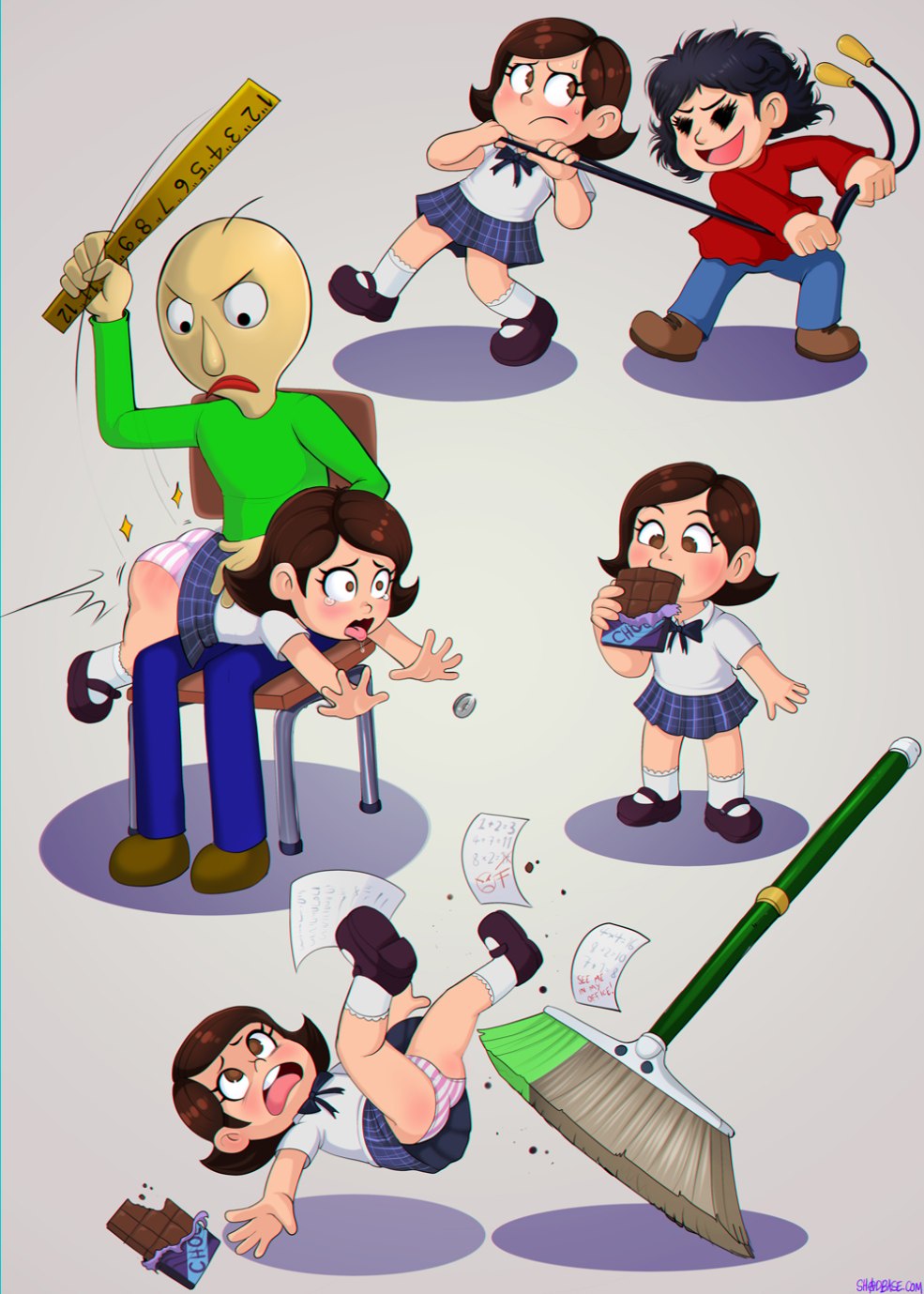 Le cosplay érotique répand ses jambes