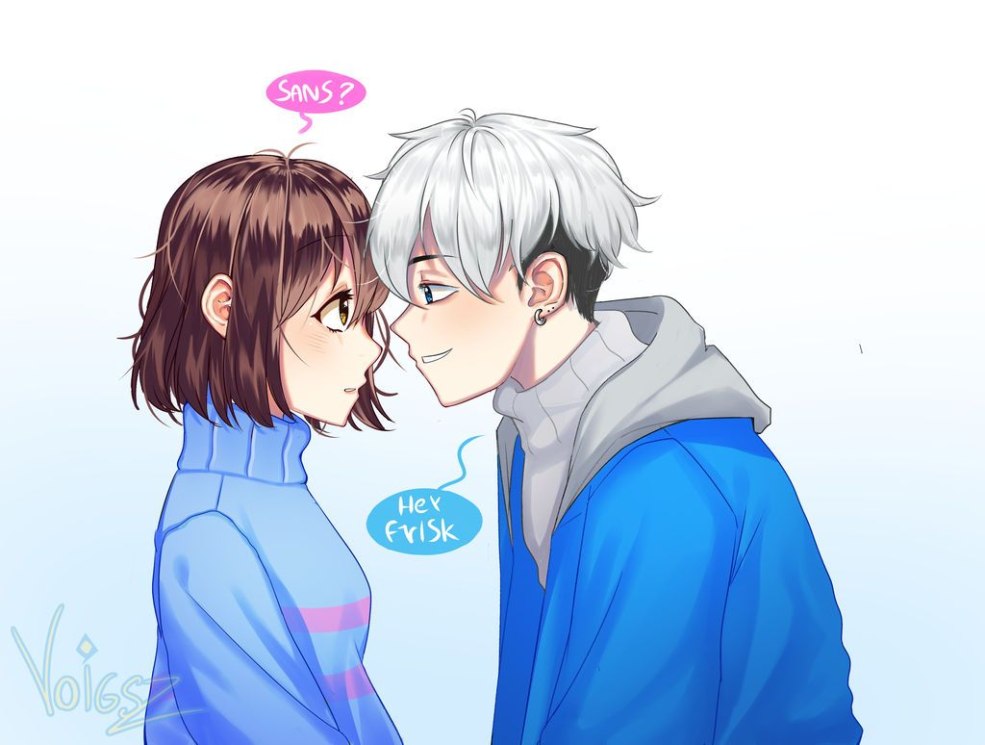 Sans homme et anime frisk